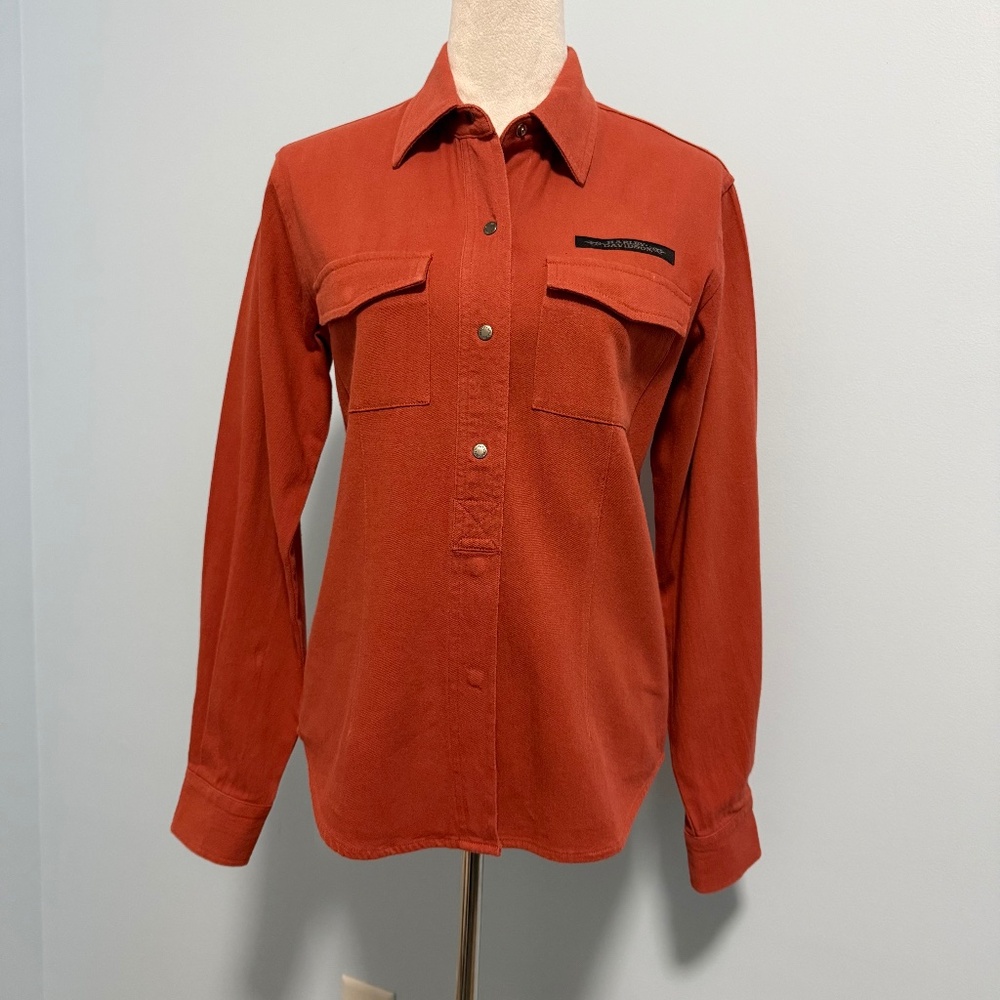 Harley Davidson Women’s Long Sleeve Cotton Logo Blouse Shirt Size‎ S